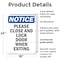 Signmission Exit Sign, Plastic, 18 in W, 24 in H, Please Close And Lock Door When Exiting OS-2PACK-NS-P-1824-V-17352 - alternate 6